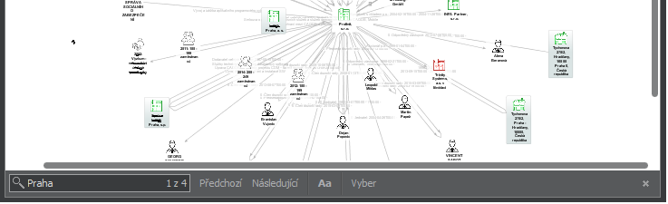 Textové vyhledávání s volbou výběru