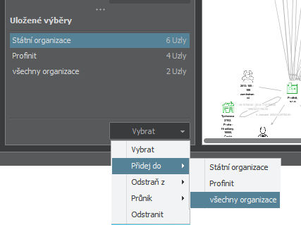 Přidej uložený výběr
