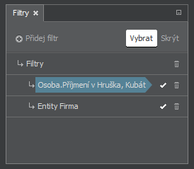Filtry ve vztahu NEBO (logické OR)
