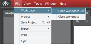Opening workspace